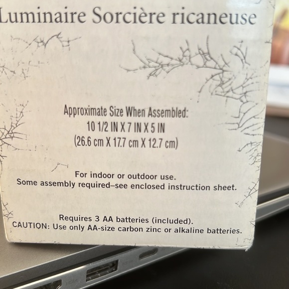 Halloween deco motion activated light/noise luminary.  FREE w/costume purchase - Picture 2 of 3